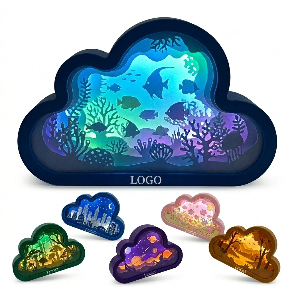 Stereoscopic Paper Art LED Lamp with ABS Frame