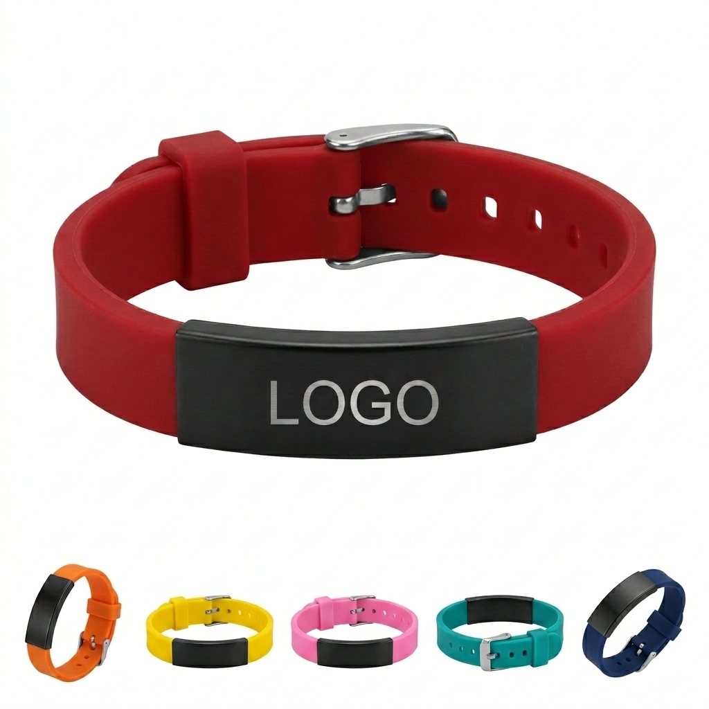 Adjustable Silicone & Stainless Steel Multi-Color Unisex Bracelet