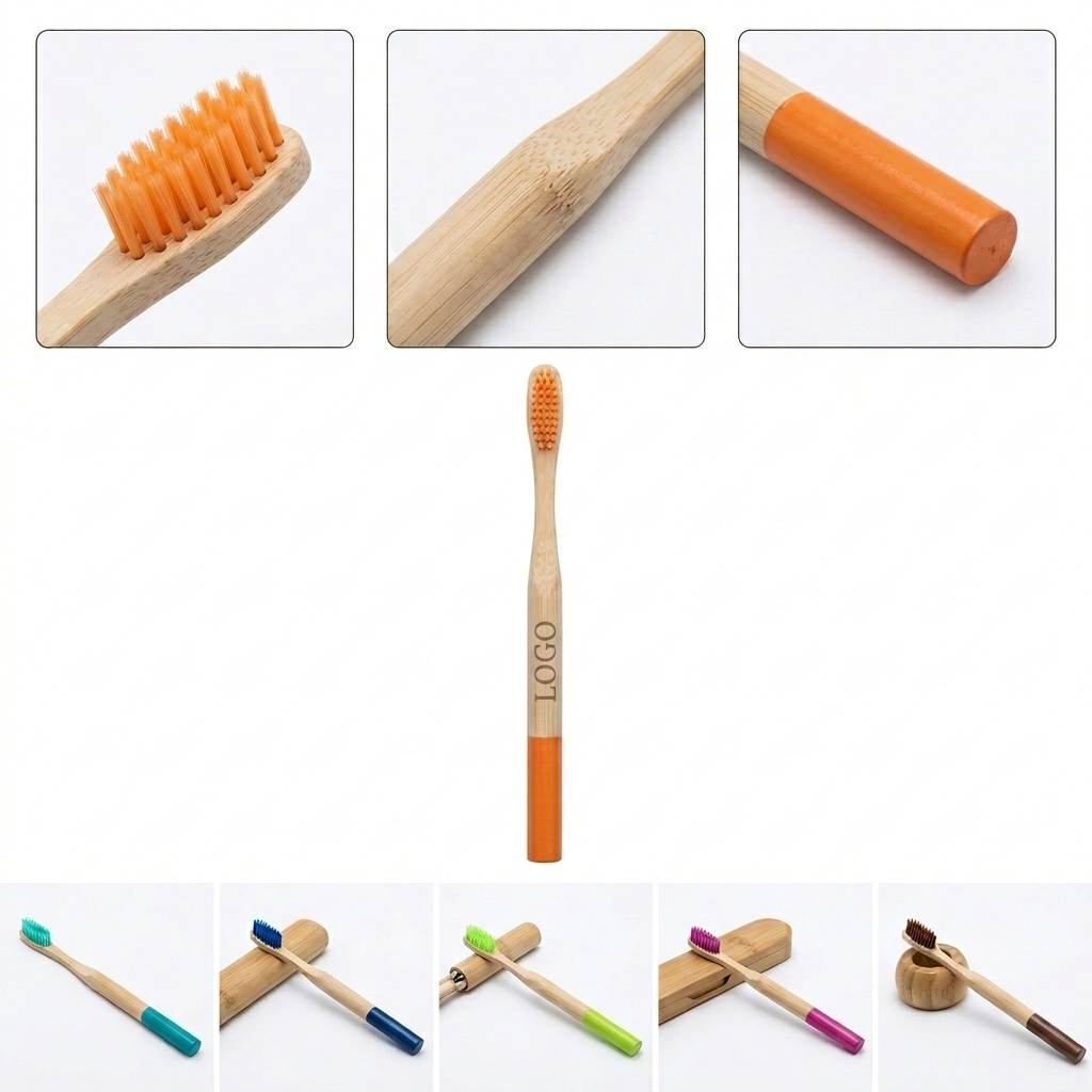 Eco-Friendly Round Bamboo Toothbrush for Healthy Gums and Clean Teeth