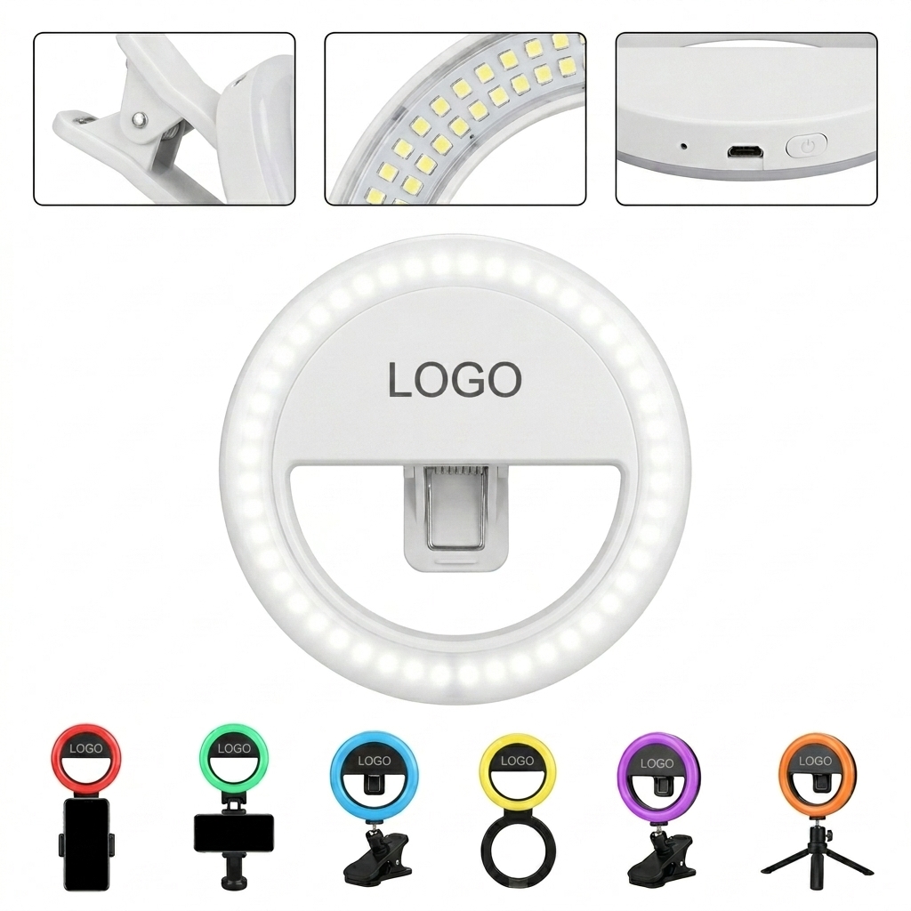 LumiClip Pro - Rechargeable 36-LED Clip-On Video Conference Light with 3 Brightness Settings