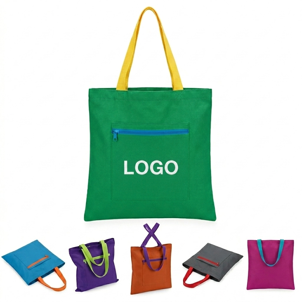 Sturdy 12"x10" Canvas Utility Tote with Convenient Front Pocket
