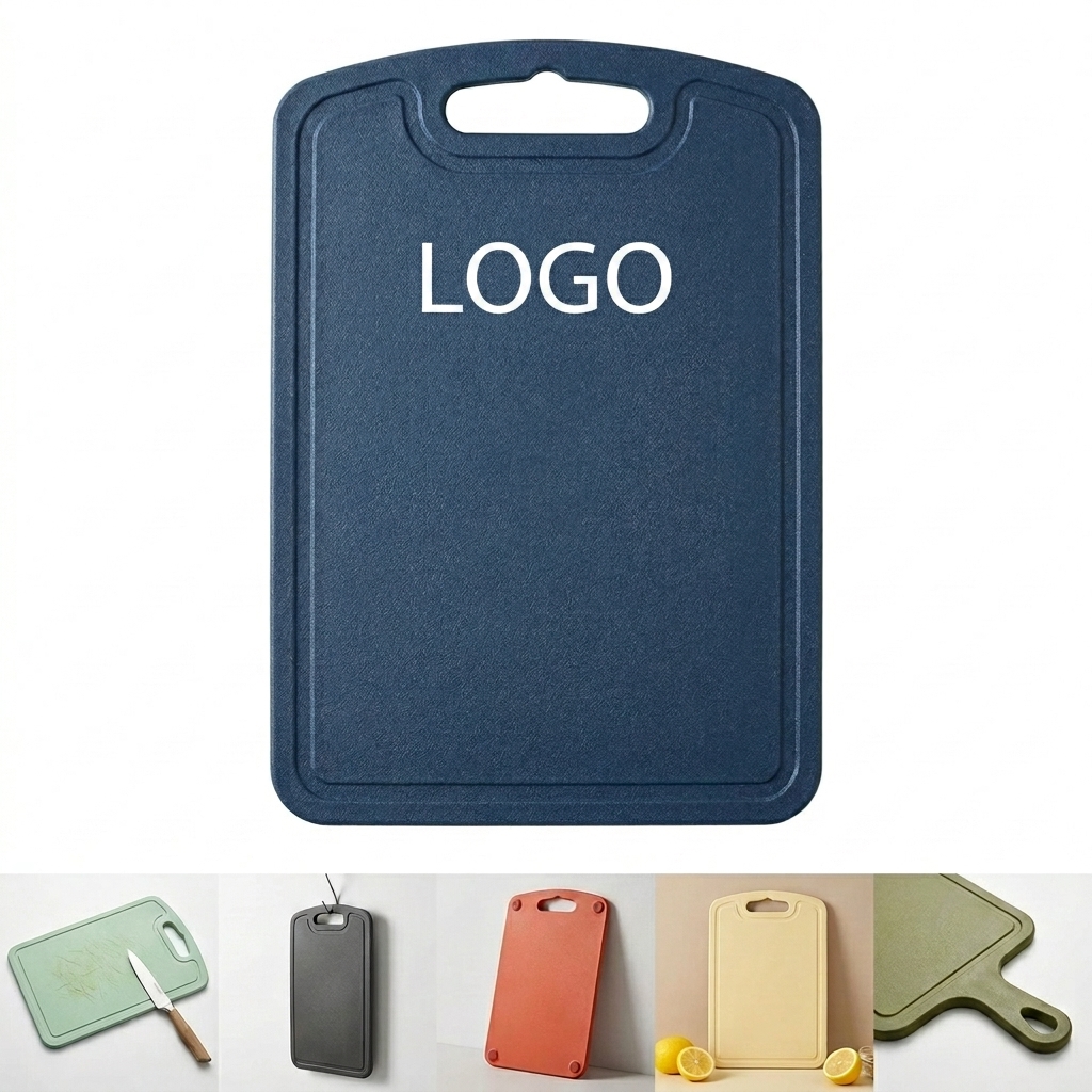 Eco-Friendly Wheat Straw Cutting Board with Juice Grooves for Easy Cleanup
