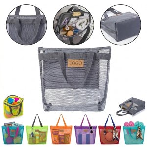 Foldable Ventilated Mesh Beach & Cosmetic Shoulder Bag