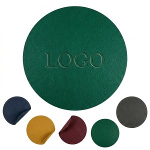 Premium PVC Leather & Fleece Mouse Pad with Non-Slip Rubber Base